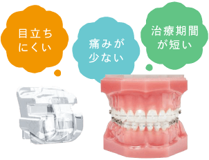 目立ちにくい・痛みが少ない・治療期間が短い